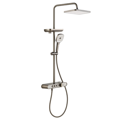 Contemporary Hand Shower Mixer Set Hand Held Wall Mount Shower Head Round