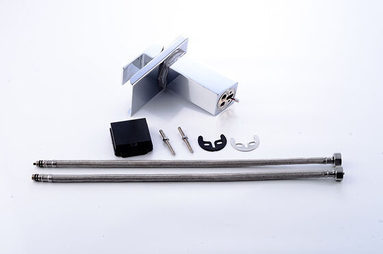 Waterfall Basin Mixer Faucet with Ceramic Valve Core Single Hole and Temperature Sensitive LED Light