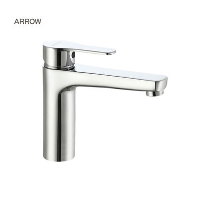 ARROW Modern Single Hole Brass Basin Mixer Faucet with 5 Year Warranty Ceramic Cartridge and Chrome Finish