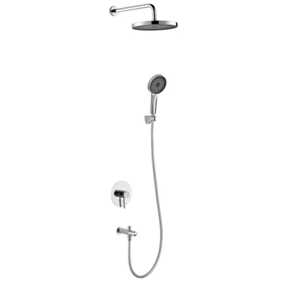 Bathroom Head Shower And Handshower Built-in Bath Shower Set Round Factory Directly Sell