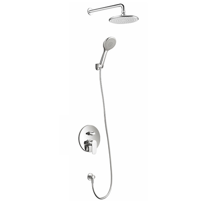 Rainfall Shower Built-in Set Modern Round Head Shower Bathroom 3 Function Hand Shower