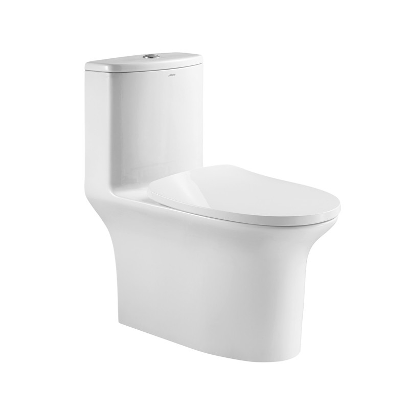 D722×W385×H758mm Round Bowl Toilet One Piece Elongated 1.1 GPF